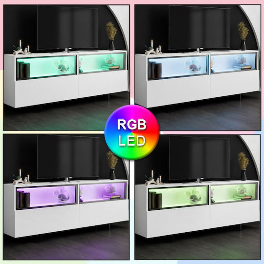 Eco Επιδαπέδιο με Φωτισμό Led Λευκό 180x32x67εκ. Eco Επιδαπέδιο με Φωτισμό Led Λευκό 180x32x67εκ.