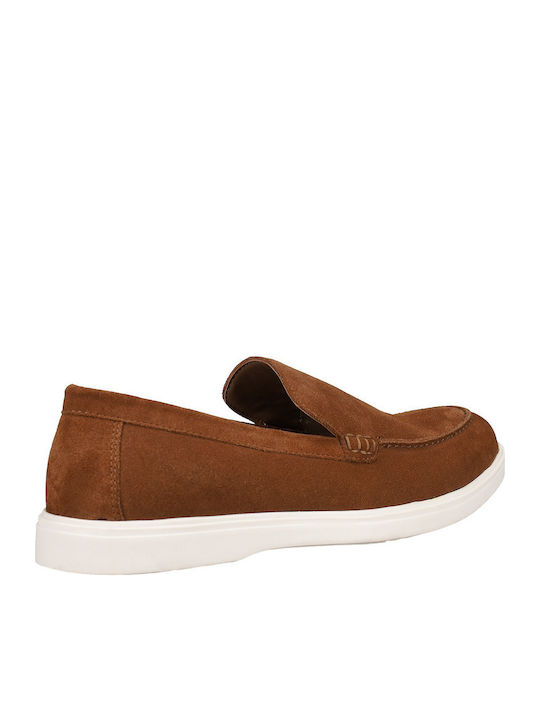 Δερμάτινα Ανδρικά Loafers σε Ταμπά Χρώμα