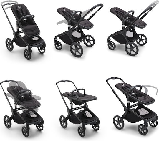 Bugaboo Fox 5 Ρυθμιζόμενο Καρότσι 2 σε 1 Kατάλληλο για Nεογέννητο Μαύρο