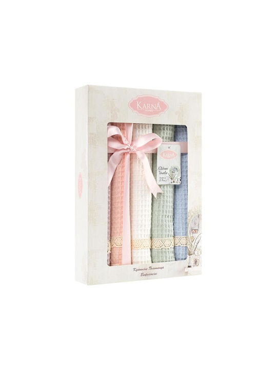 SteweHome Kitchen Towel Made of 100% Cotton in Blue Colour 40x60cm 5 Pieces