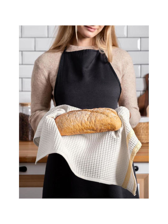 SteweHome Kitchen Towel Made of 100% Cotton in White Colour 40x60cm 5 Pieces