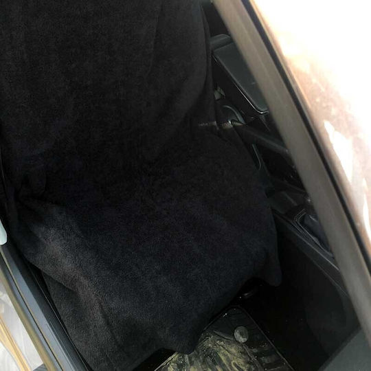 Front Car Seat Cover Towel Black Loose 160x90cm 1 Piece 02365