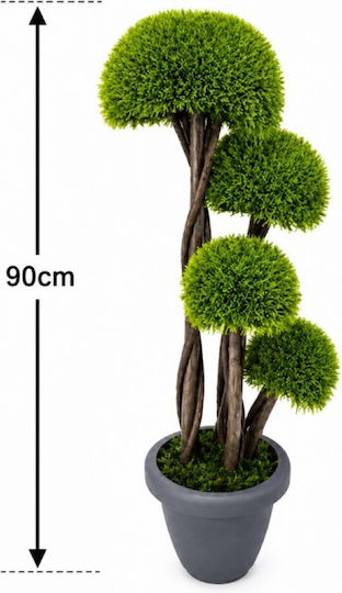 Künstliche Dekorative Topfpflanze Bonsai Moos Pilz Topf 90cm Galifas 554008 Galifas
