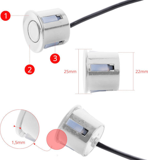 Einparts Universal Parking Sensors Cars E8 Emc Approval