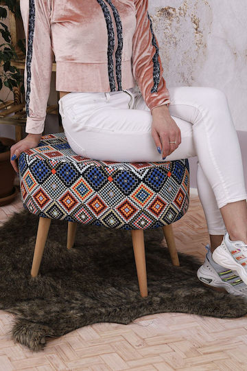 Living Room Wooden Oval Stool