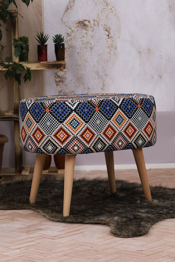Living Room Wooden Oval Stool