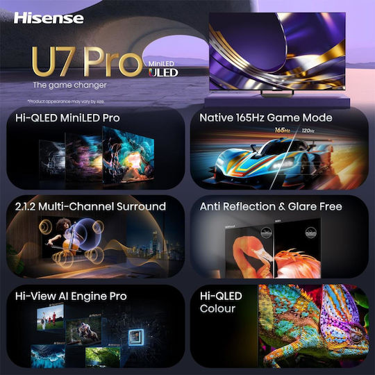 Hisense Smart Televizor 85" 4K UHD Mini LED U7S Pro HDR (2026) 85U7S
