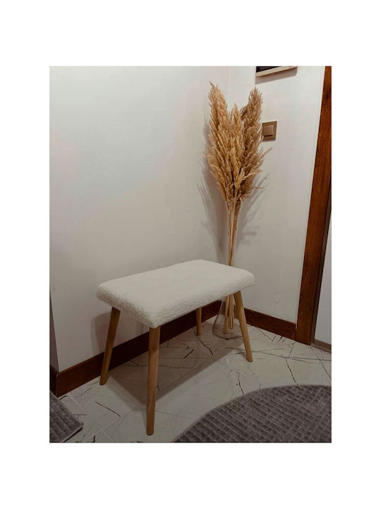 Living Room Wooden Stool Gourgken 60x35x35cm