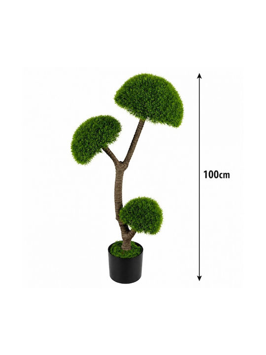 Künstliche Dekorative Topfpflanze Bonsai Moos Pilz Topf 100cm Galifas 551481