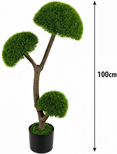 Künstliche Dekorative Topfpflanze Bonsai Moos Pilz Topf 100cm Galifas 551481