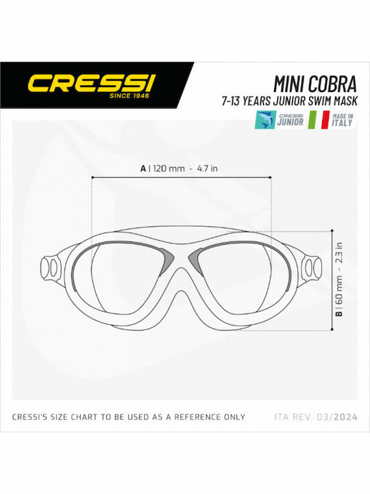 CressiSub Mini Cobra Γυαλιά Κολύμβησης Παιδικά Μπλε