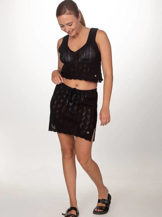 Vera Women's Beachwear Skirt Black