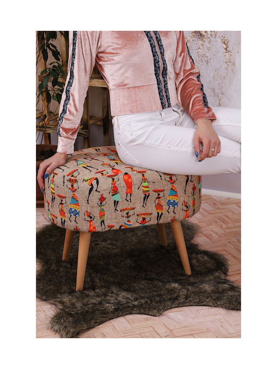 Wooden Multicolour Living Room Stools