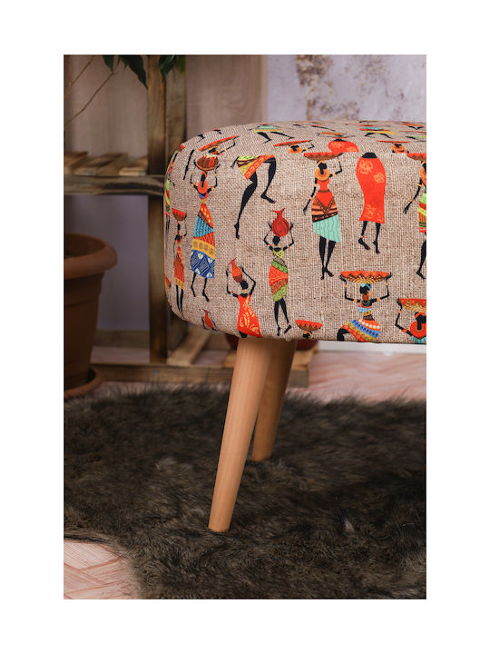 Wooden Multicolour Living Room Stools