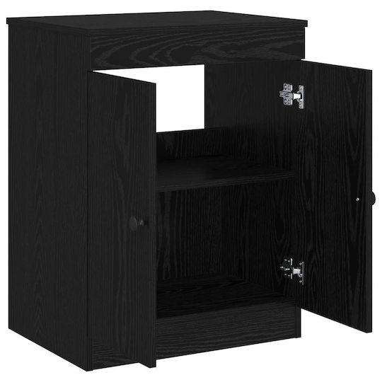 vidaXL Badezimmer Waschtisch-Einheit Ohne Waschbecken M54xB41xH70cm Schwarz