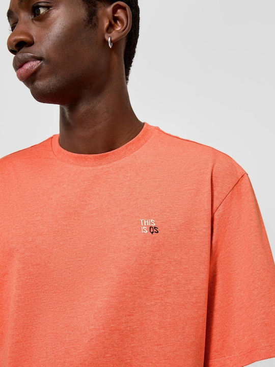 Herrenblusen Kurzarm T-Shirt Orange