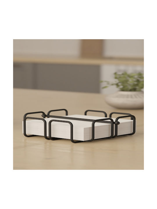 Femmit Suport Metalic Pentru Șervețele De Masă Negru 19x19cm