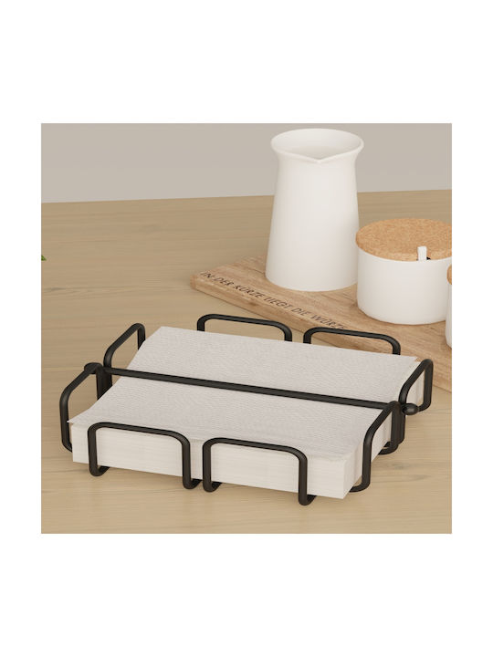 Femmit Suport Metalic Pentru Șervețele De Masă Negru 19x19cm