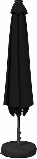 Round Aluminum Garden Parasol Black F2.3xY2.28m