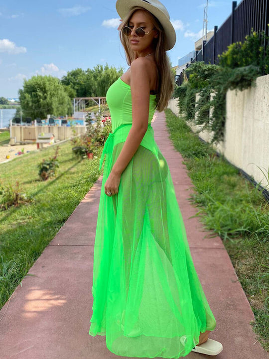 Дамска Плажна Пола Зелен