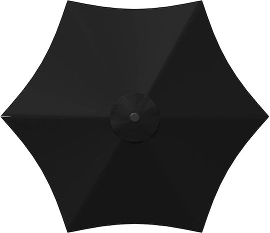 Round Aluminum Garden Parasol Black F2.3xY2.28m