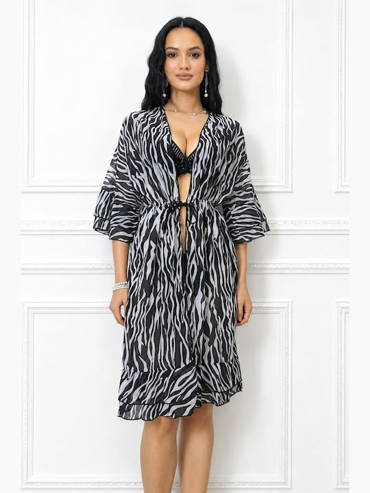 Γυναικείο Καφτάνι Παραλίας Zebra Print