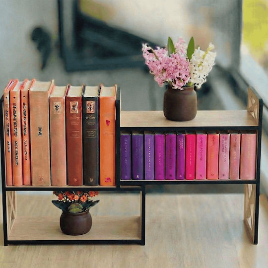 Bücherregal Schwarz 63x15x34cm