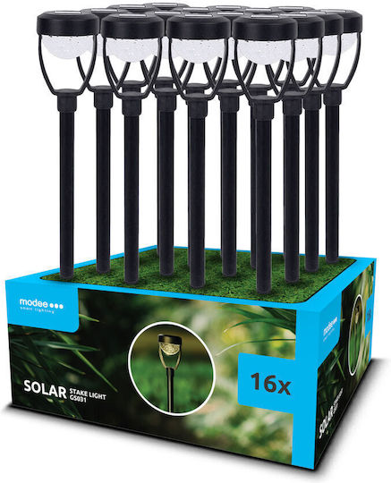 Modee Lighting Καρφωτό Ηλιακό Φωτιστικό Θερμό Λευκό 3000K με Φωτοκύτταρο IP44 40x40εκ.
