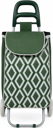 Căruț Metalic de Piață Verde 35x27x94cm