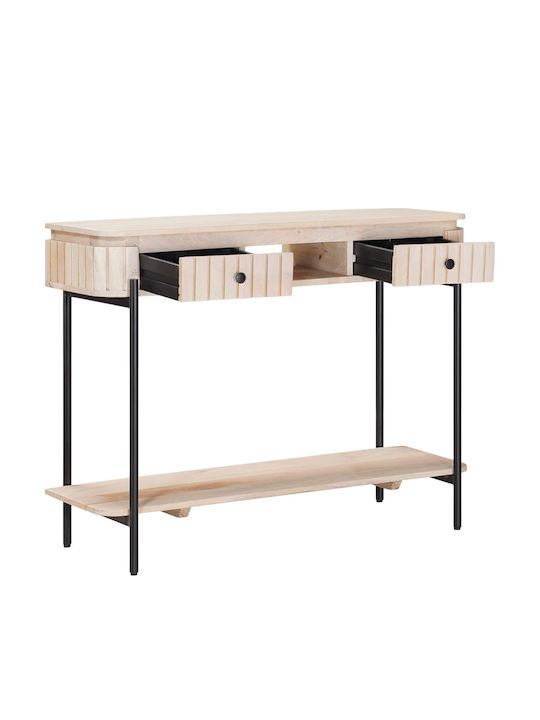 Table Made of Solid Wood White 100x30x76cm
