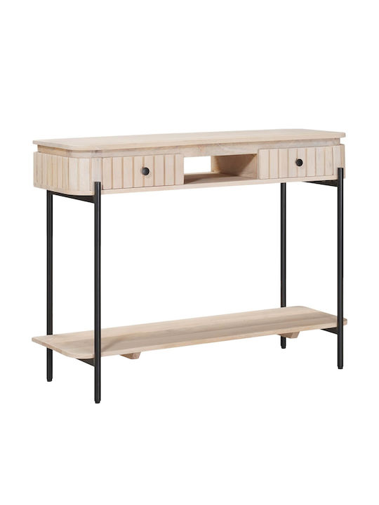Table Made of Solid Wood White 100x30x76cm