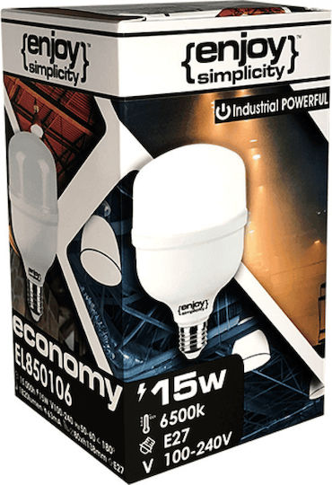 High Power Λάμπα LED 15W για Ντουί E27 Φυσικό Λευκό 1820lm
