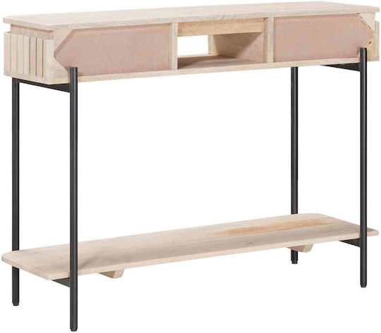 Table Made of Solid Wood White 100x30x76cm