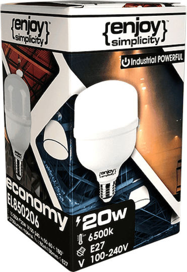 High Power Λάμπα LED 20W για Ντουί E27 Ψυχρό Λευκό 2700lm