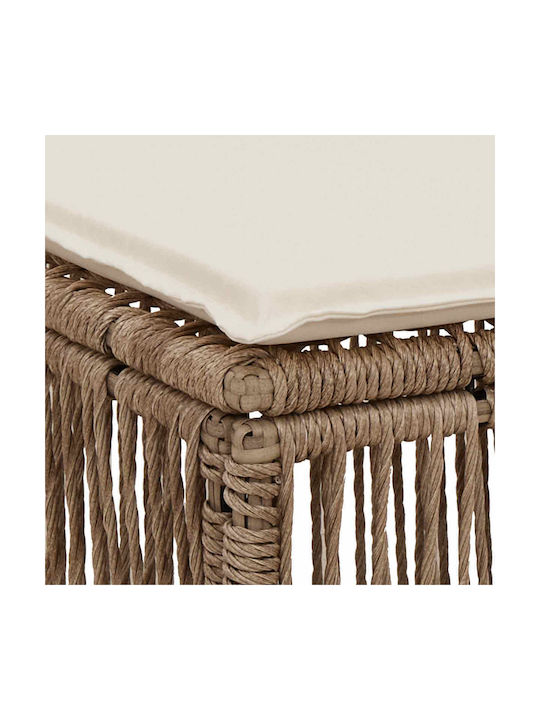 Scaun De Exterior Rattan Bej 55x55x40cm Scaun De Exterior Rattan Bej 55x55x40cm