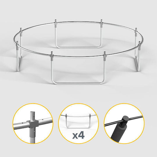 Rebel Outdoor Trampoline Diameter 244cm With Protective Net And Black Ladder