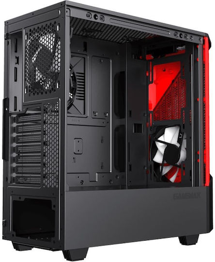 GameMax Contac OC Gaming Middle Tower Carcasă Calculator cu Fereastră Laterală și Iluminare ARGB Negru