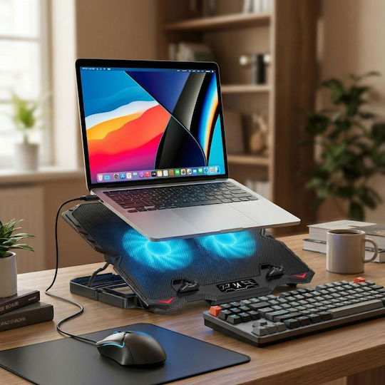Wozinsky WDCX-015 Cooling Pad for Laptop up to 15.6" with 2 Fans and Lighting