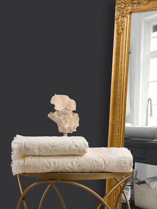 SteweHome Хавлиена Кърпа За Тяло 90x150см Бежова С Тегло 800гр/м²