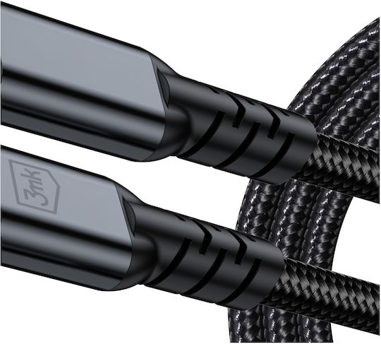 3MK USB 3.2 Video Cable USB-C male - USB-C / Thunderbolt 4 240W Μαύρο 2m