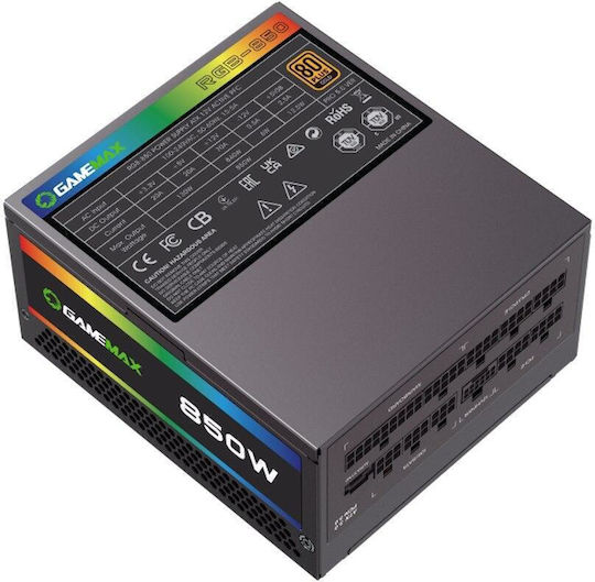 GameMax 850W Schwarzes Vollständig Modular 80 Plus Gold Netzteil Für Computer SAGMRGBPRO850ATX3