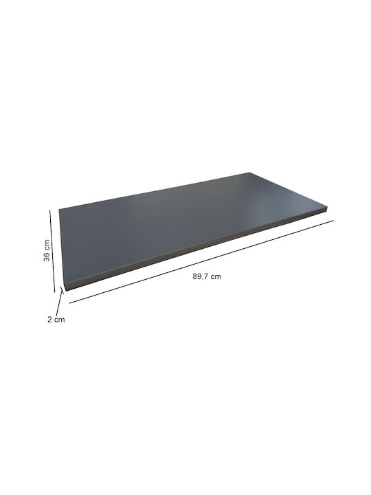 Rechteckiges Garderobe Regal aus Metall in Grau Farbe 89,7x36x2cm