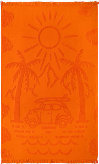 SteweHome Cotton Orange Beach Towel 100x150cm