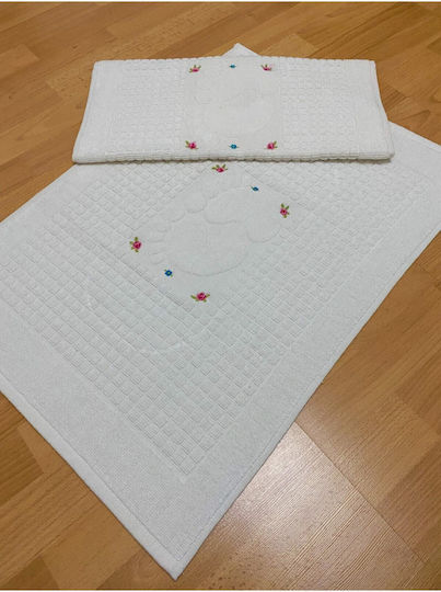 SteweHome Set Cotton Bath Mats Beige 50x70cm 2 Pieces