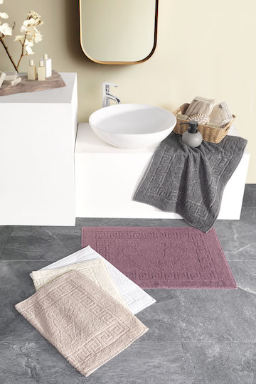 SteweHome Badematten Baumwollset STE-025148-V52364 Weiße 50x70cm 5 Stück