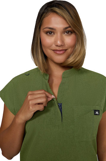 KOI USA Female Medical Blouse Green