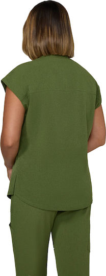 KOI USA Female Medical Blouse Green