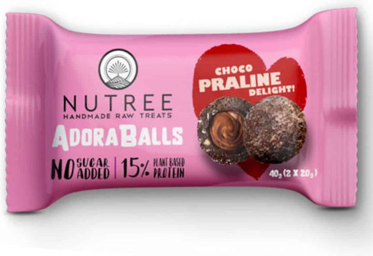 Nutree Adoraballs Milk Chocolate Praline Vegan Sugar Free 40gr 2pcs