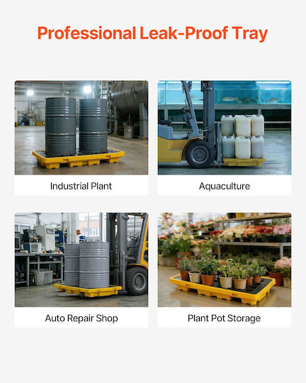 Vevor Platform Trolley for Load Weight up to 2t in Yellow Colour