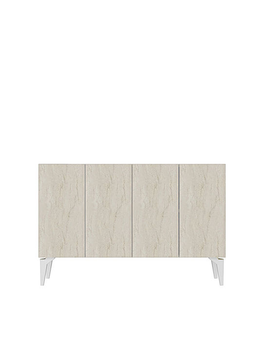 Μπουφές Ξύλινος Λευκός 120x32x79cm